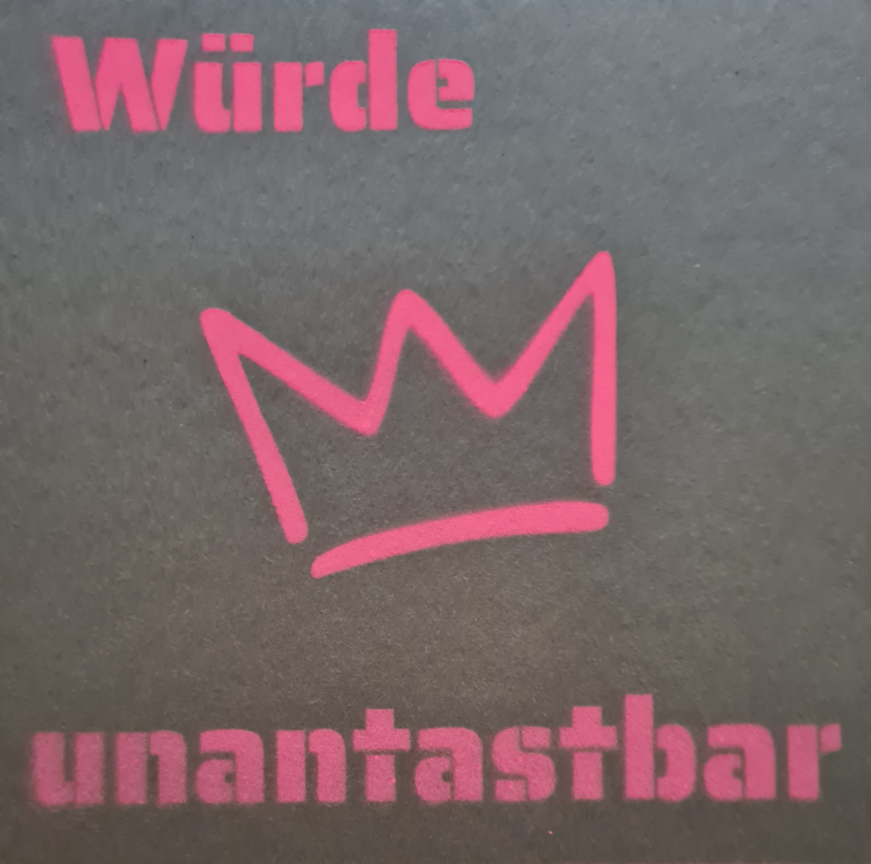 Würdetafel Sprühkreide