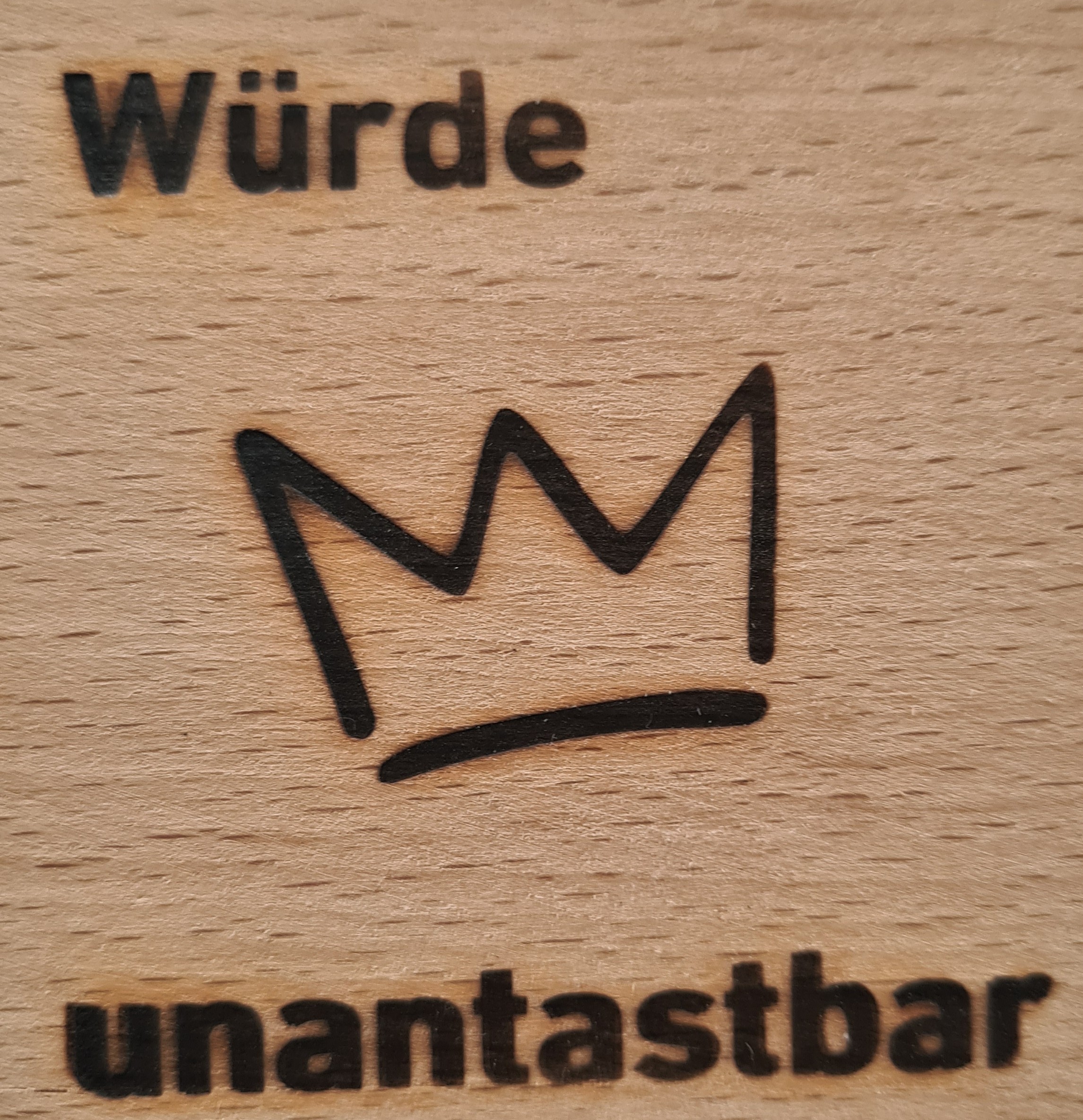 Würdetafel Holz