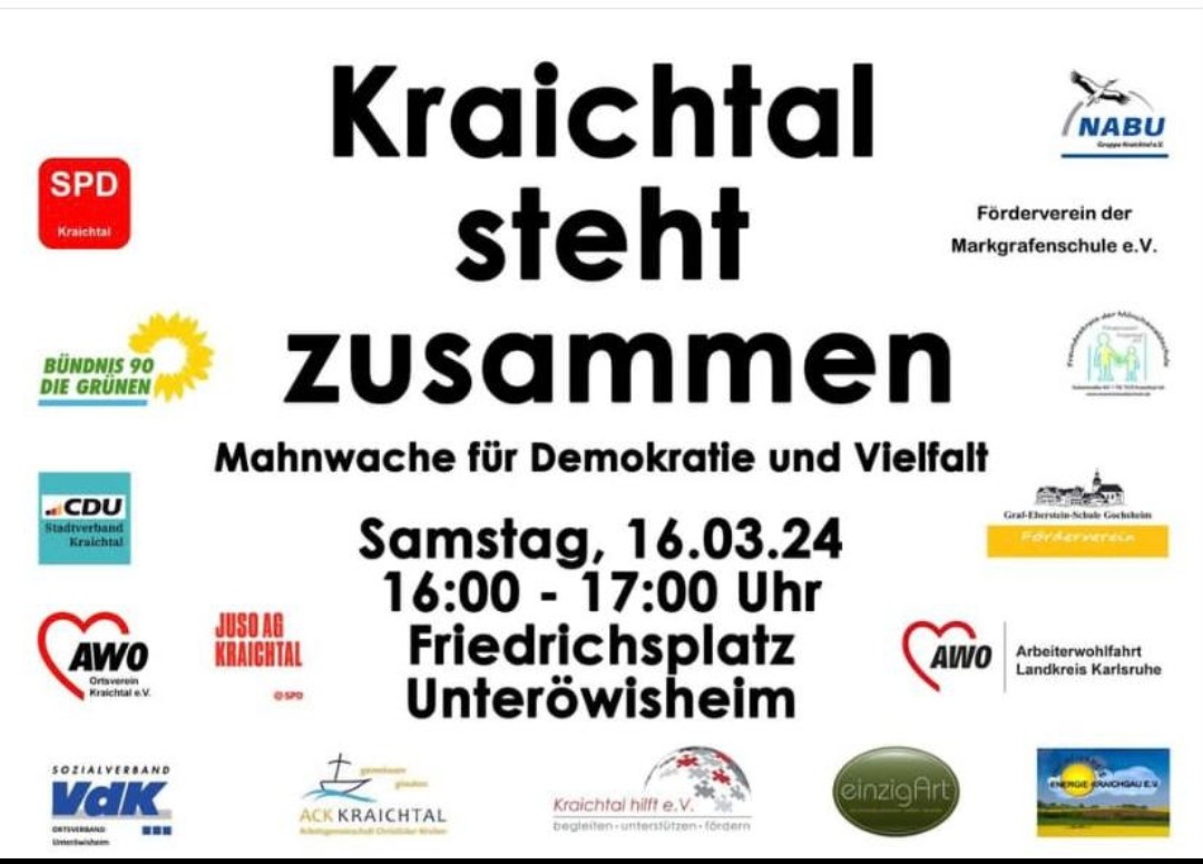 Mahnwache für Demokratie und Vielfalt